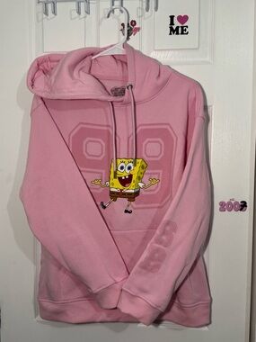 Women’s Pink SpongeBob Graphic Pullover Hoodie